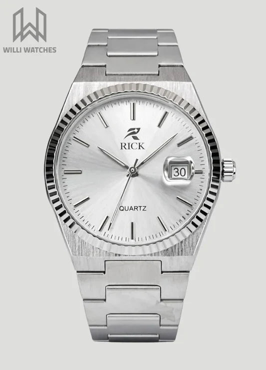 Rick Quartz Steel Dress Watch – Deep Blue Dial