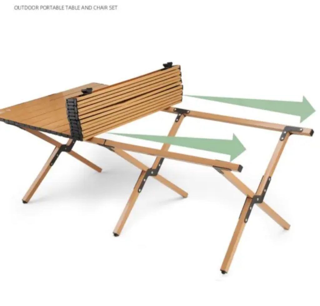 Foldable Wooden Outdoor Camping & Picnic Table (90cm x 60cm)