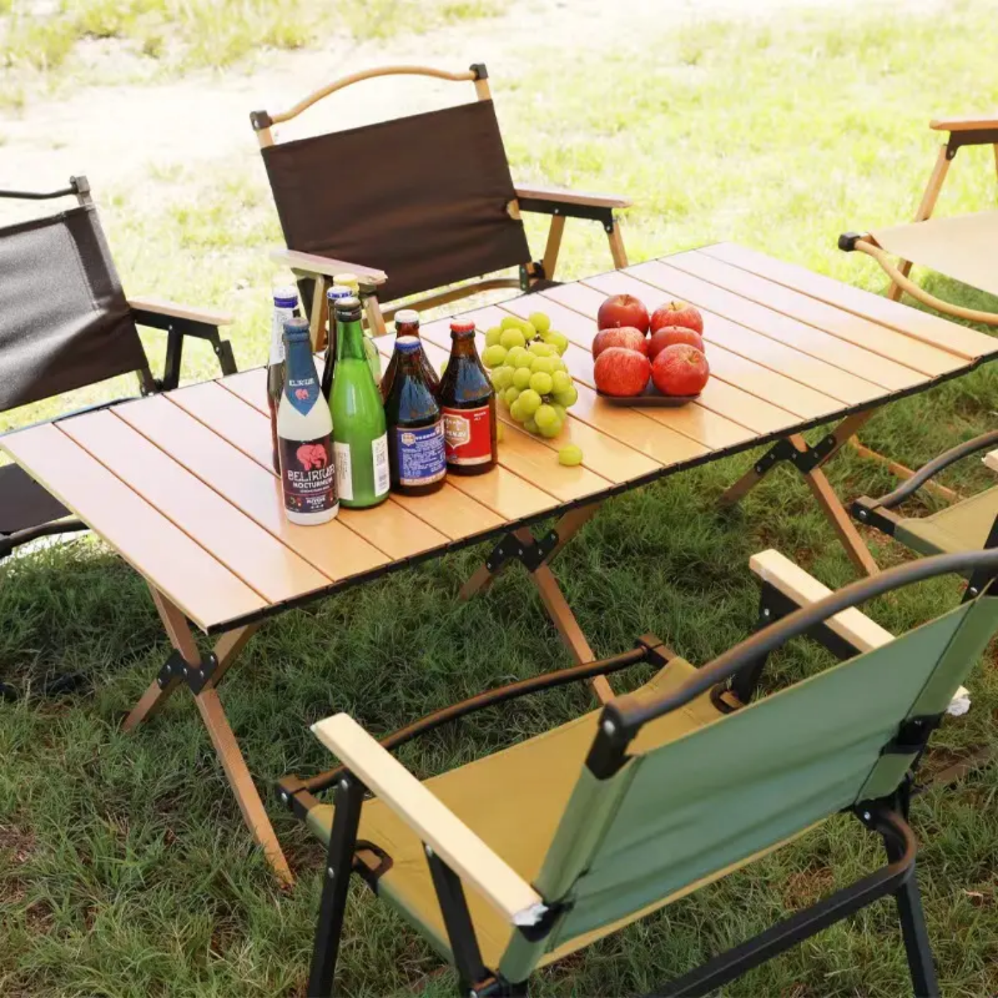 Foldable Wooden Outdoor Camping & Picnic Table (90cm x 60cm)