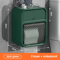 2-Layer Waterproof Wall-Mounted Tissue & Toilet Paper Storage Box