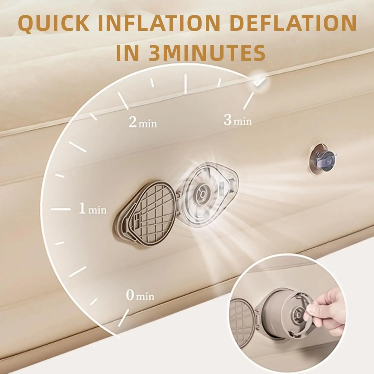 Deluxe Raised Inflatable Air Bed with Integrated Backrest & Bolsters
