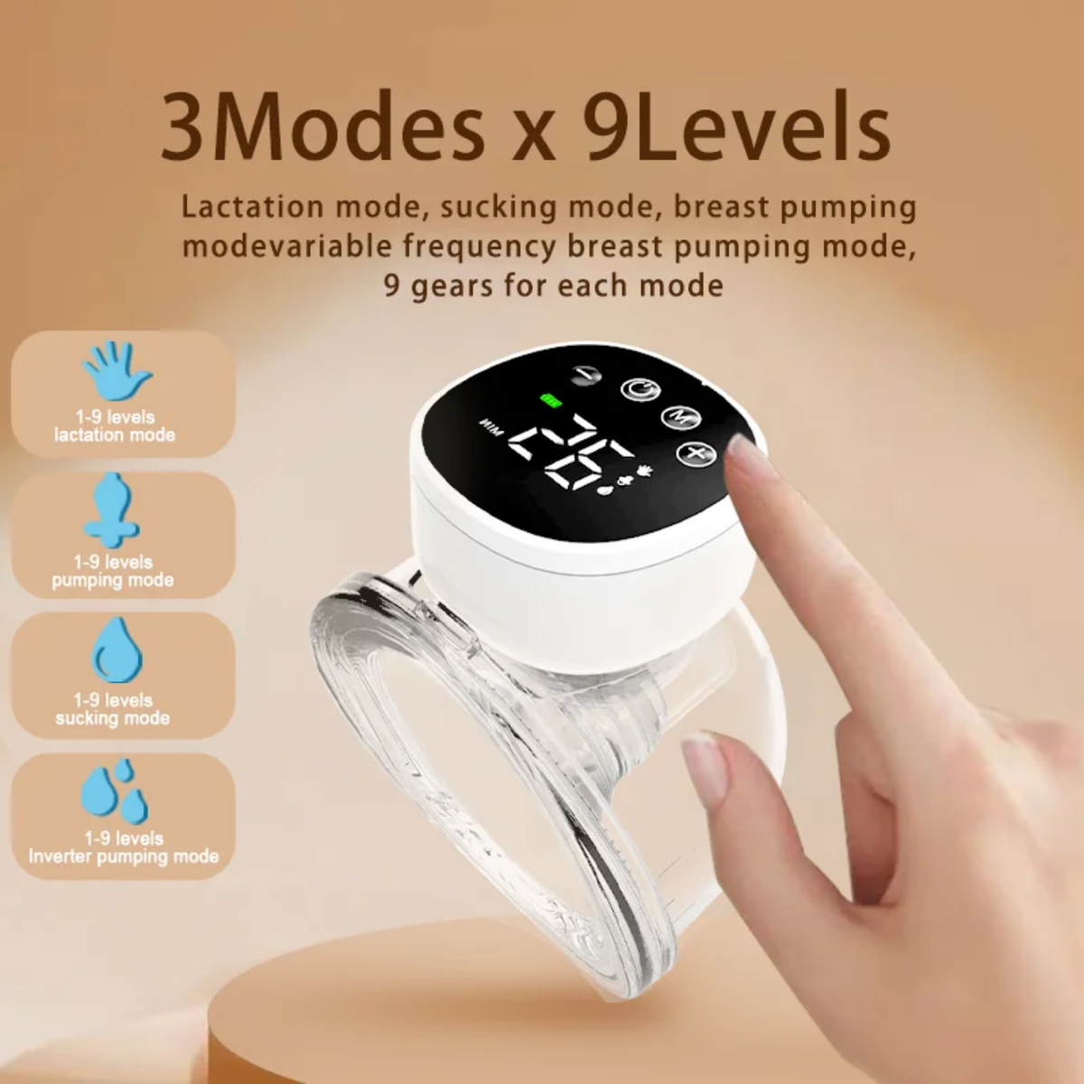 Wearable Electric Hands-Free Breast Pump