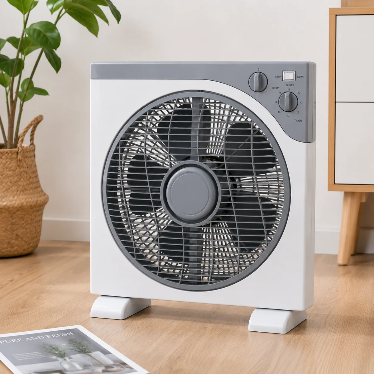 Compact Square Box Air Circulator Fan