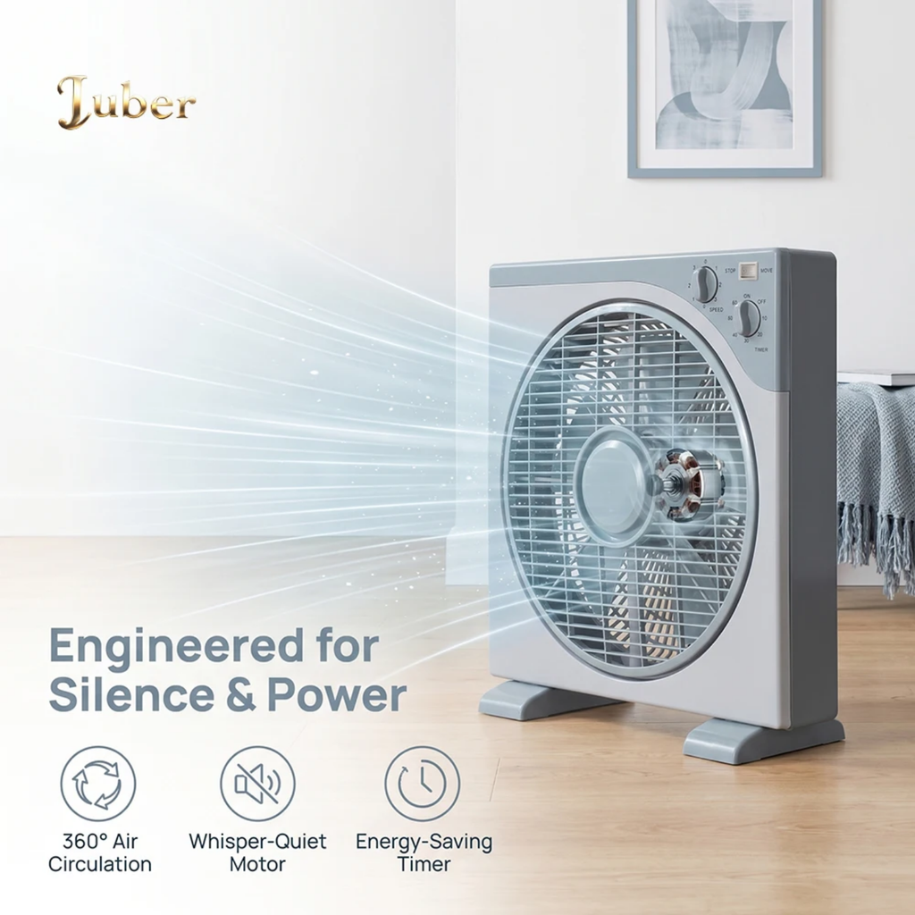 Compact Square Box Air Circulator Fan