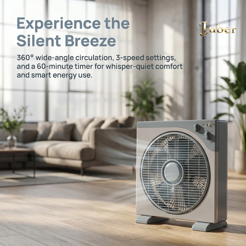 Compact Square Box Air Circulator Fan