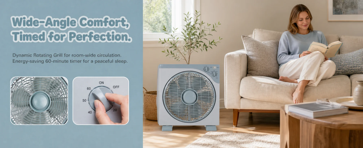 Compact Square Box Air Circulator Fan