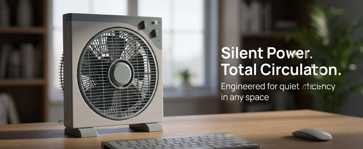 Compact Square Box Air Circulator Fan