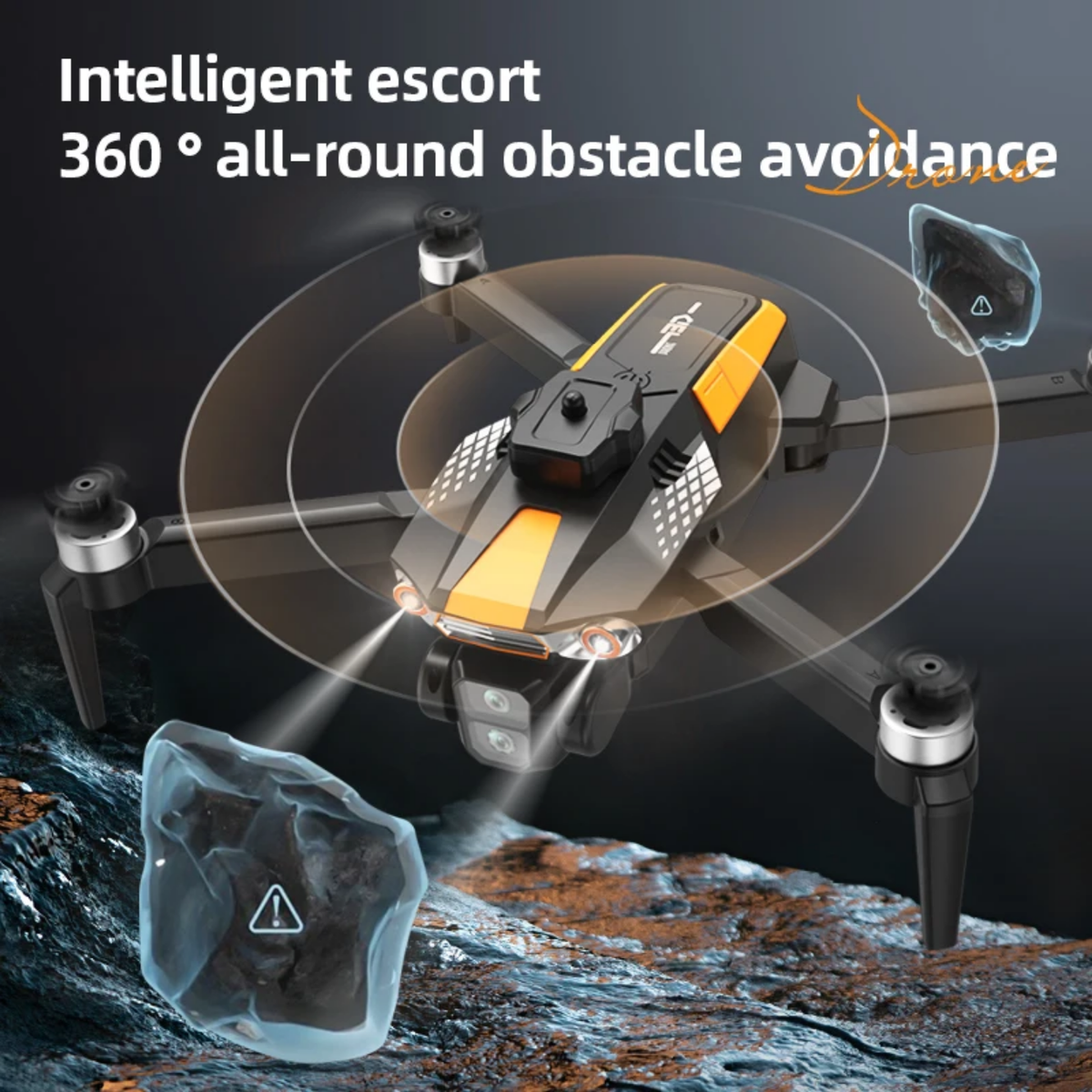 Foldable Dual-Camera Brushless GPS Drone with Screen Remote