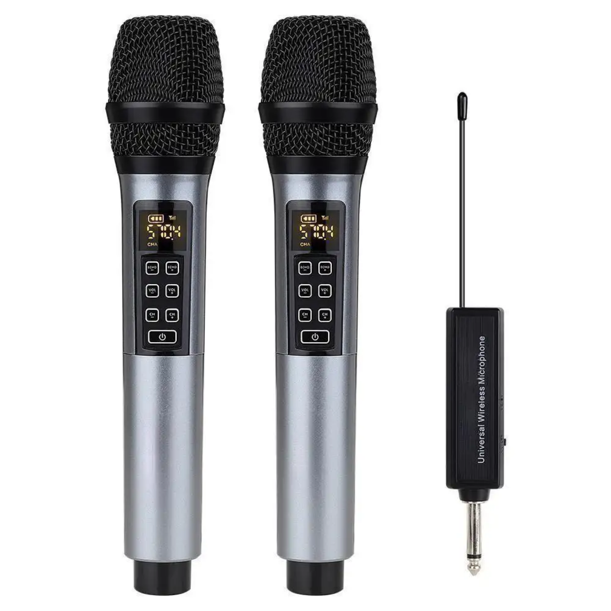 Professional Dual Handheld UHF Wireless Microphone System