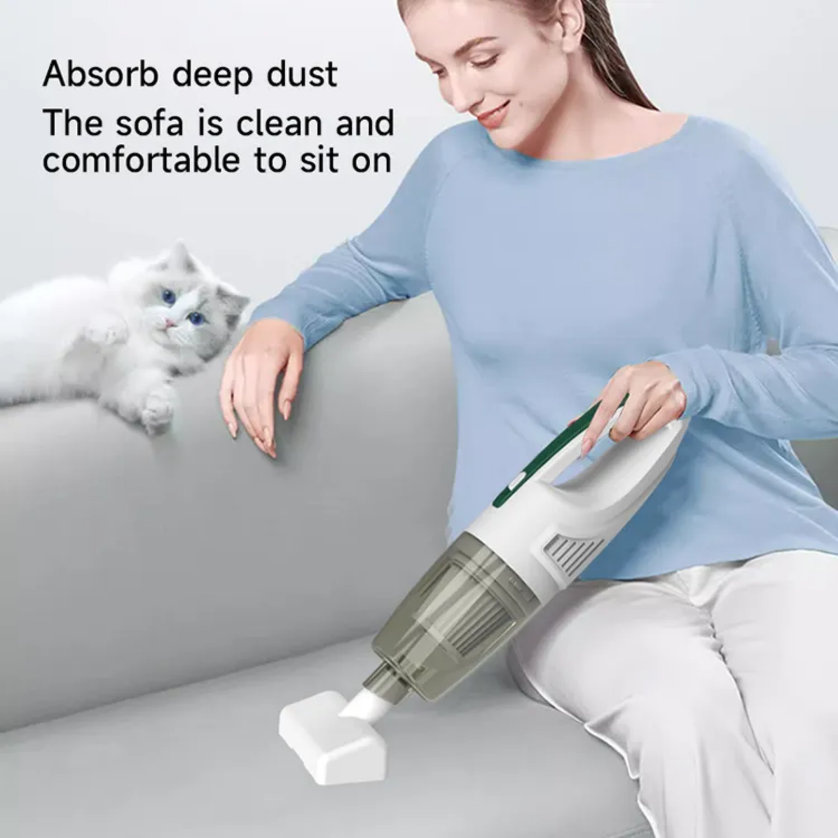 Lightweight Cordless Stick Vacuum Cleaner & Floor Sweeper