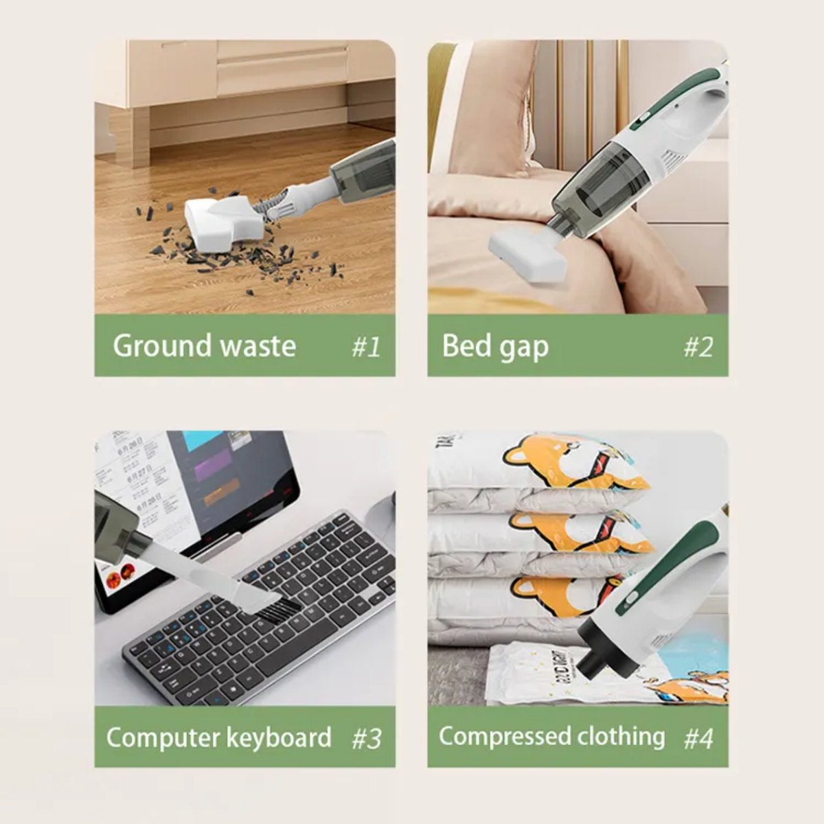 Lightweight Cordless Stick Vacuum Cleaner & Floor Sweeper