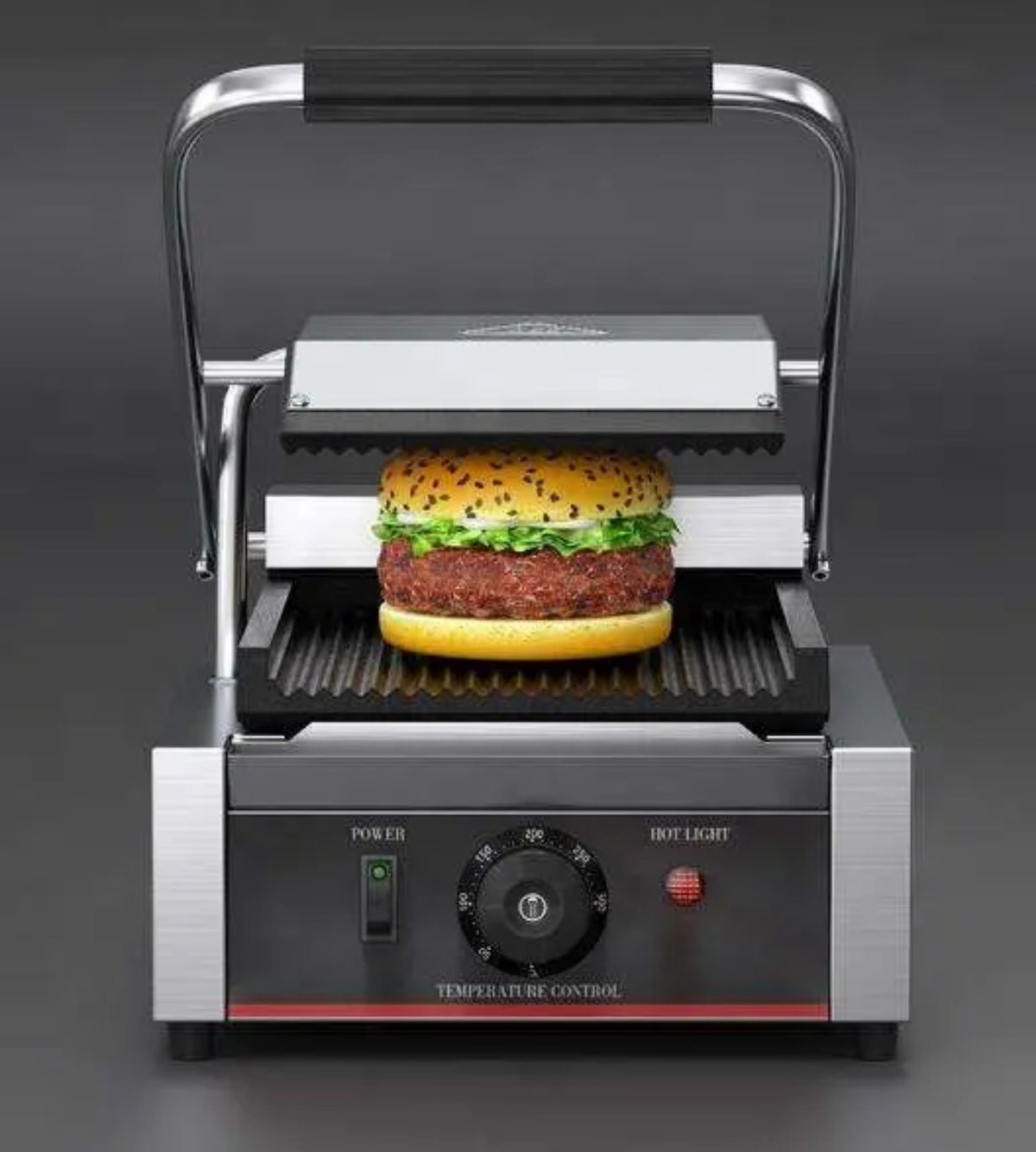 Commercial Electric Panini Press & Grooved Contact Grill
