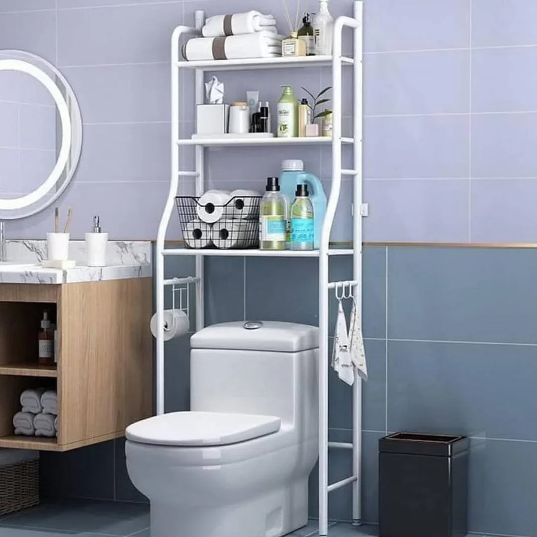 3-Tier Over-the-Toilet Space Saver – Modern Bathroom Organizer Rack