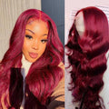 Burgundy 99J Enchantment – Body Wave Lace Frontal Unit