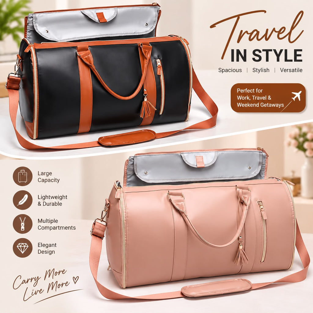 2-in-1 Convertible Garment Duffel Bag & Travel Luggage